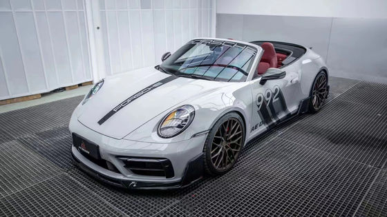 Untuk Porsche 992s Karbon Fiber Body Kit 992s AE Style Dry Carbon Fiber Front Lip Diffuser Spoiler Side Skirt