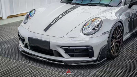 Untuk Porsche 992s Karbon Fiber Body Kit 992s AE Style Dry Carbon Fiber Front Lip Diffuser Spoiler Side Skirt