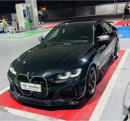 Untuk BMW I4 Carbon Fiber Body Kit I4 Carbon Fiber Front Lip Diffuser Spoiler Side Skirt Hood I4 Body Kit