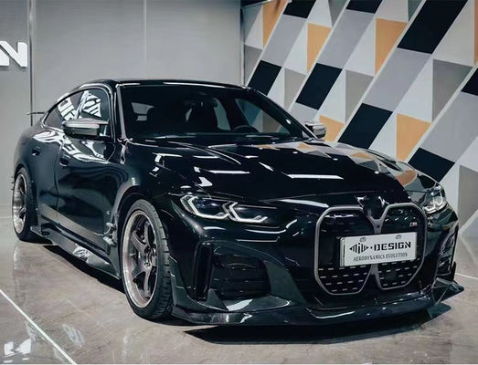 Untuk BMW I4 Carbon Fiber Body Kit I4 Carbon Fiber Front Lip Diffuser Spoiler Side Skirt Hood I4 Body Kit