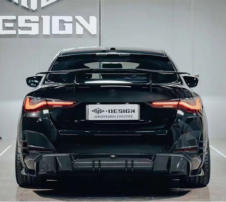Untuk BMW I4 Carbon Fiber Body Kit I4 Carbon Fiber Front Lip Diffuser Spoiler Side Skirt Hood I4 Body Kit