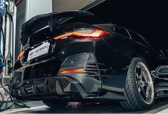 Untuk BMW I4 Carbon Fiber Body Kit I4 Carbon Fiber Front Lip Diffuser Spoiler Side Skirt Hood I4 Body Kit