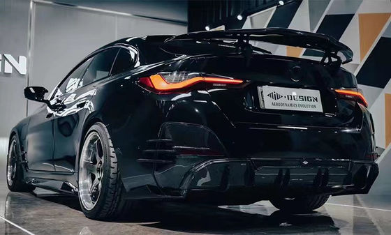 Untuk BMW I4 Carbon Fiber Body Kit I4 Carbon Fiber Front Lip Diffuser Spoiler Side Skirt Hood I4 Body Kit
