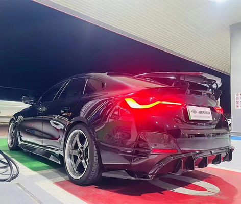 Untuk BMW I4 Carbon Fiber Body Kit I4 Carbon Fiber Front Lip Diffuser Spoiler Side Skirt Hood I4 Body Kit