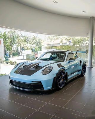 Blue Porsche Body Kit 992 GT3RS Style Kapsul Serat Karbon Kering