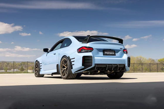 Untuk BMW M2 G87 Carbon Fiber Body Kit M2 G87 Upgraded MP Style Carbon Fiber Front Lip Diffuser Spoiler Body Kit