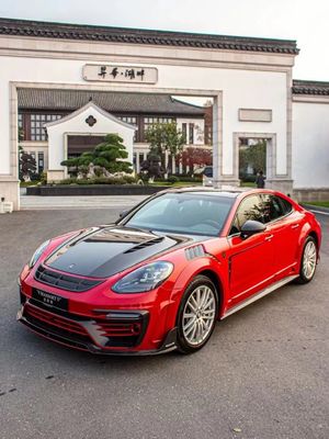 MSY Panamera 971 Body Kit Fiber Karbon Merah Ganti Front Bumper Spoiler Widebody Kit