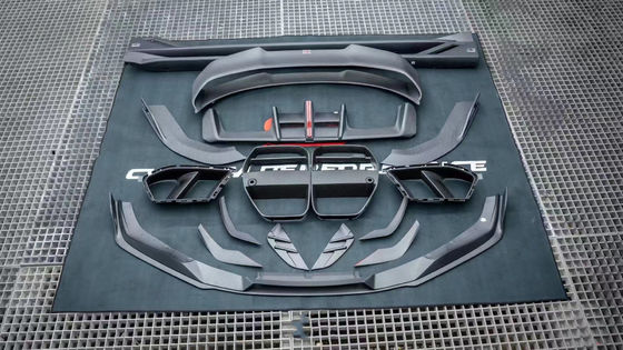 Untuk BMW G80 G82 M3 M4 Carbon Fiber Body Kit G80 G82 M3 M4 Upgraded AE Style Front Lip Diffuser Spoiler Side Skirt Body Kit