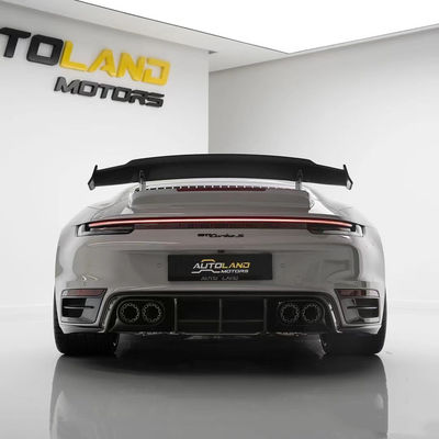 Perbaikan Porsche 992 Body Kit BS Style Turbo Widebody Diffuser Spoiler Serat Karbon Kering