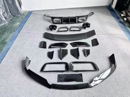 Perbaikan Porsche 992 Body Kit BS Style Turbo Widebody Diffuser Spoiler Serat Karbon Kering