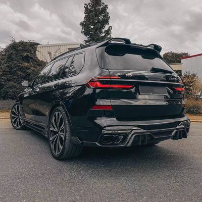 Untuk BMW X7 Carbon Fiber Body Kit X7 Upgraded LD-style Carbon Fiber Front Lip Diffuser Spoiler Hood Body Kit