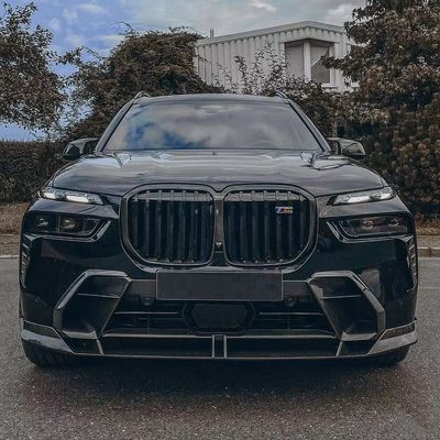 Untuk BMW X7 Carbon Fiber Body Kit X7 Upgraded LD-style Carbon Fiber Front Lip Diffuser Spoiler Hood Body Kit