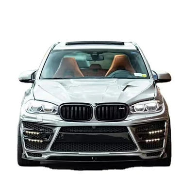 Untuk BMW X5 X5M Wide-body Kit X5 X5M Upgraded RD Carbon Fiber Style Bagian depan dan belakang Bumper Spoiler Hood Widebody Kit