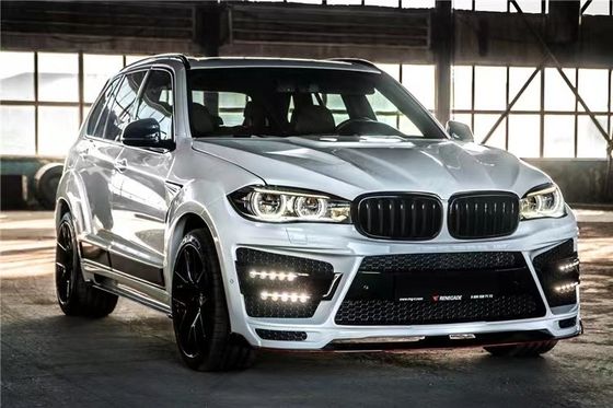 Untuk BMW X5 X5M Wide-body Kit X5 X5M Upgraded RD Carbon Fiber Style Bagian depan dan belakang Bumper Spoiler Hood Widebody Kit