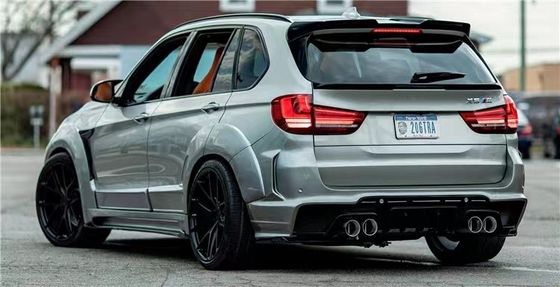 Untuk BMW X5 X5M Wide-body Kit X5 X5M Upgraded RD Carbon Fiber Style Bagian depan dan belakang Bumper Spoiler Hood Widebody Kit