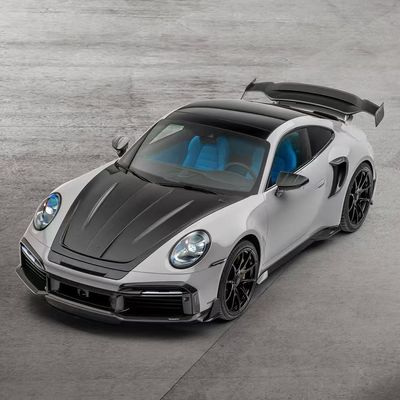 992 Turbo Porsche Body Kit Serat Karbon MSY Gaya Diy Belakang Bumper Spoiler Hood