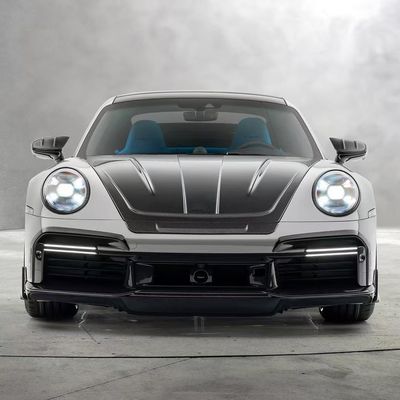 992 Turbo Porsche Body Kit Serat Karbon MSY Gaya Diy Belakang Bumper Spoiler Hood