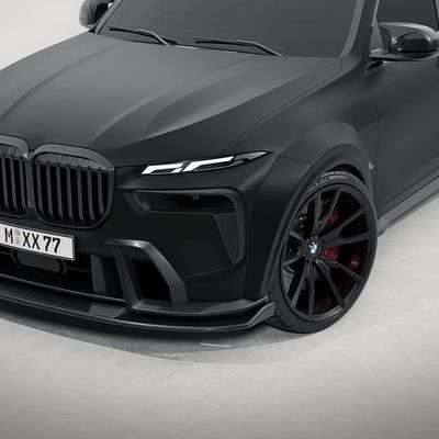 Untuk BMW X7 Carbon Fiber Body Kit X7 Carbon Fiber Front Lip Diffuser Spoiler Hood Side Skirt Wide Body Kit
