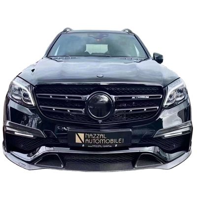 Carbon Fiber Body Kit untuk Bras Style GLS63 320 400 450 500 X166 Carbon Fiber Body Kit GLS63 Bagian Depan Sekop Bagian Belakang Diffuser