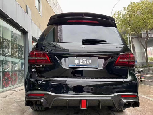 Carbon Fiber Body Kit untuk Bras Style GLS63 320 400 450 500 X166 Carbon Fiber Body Kit GLS63 Bagian Depan Sekop Bagian Belakang Diffuser