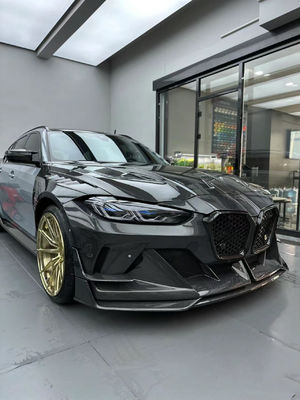4 Coupe Bmw M3 Body Kit Biru Ganti Bagian Depan Gaya GEEX Bagian Depan Bumper Fenders