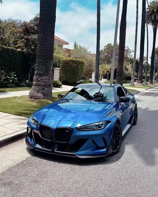 4 Coupe Bmw M3 Body Kit Biru Ganti Bagian Depan Gaya GEEX Bagian Depan Bumper Fenders