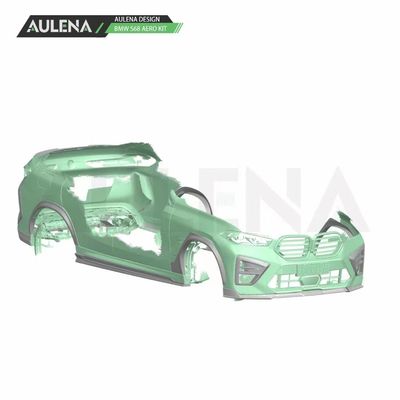SUV Bmw X6 Body Kit Serat Karbon X6M Bagian Depan Bumper Lip Splitter Side Spoiler