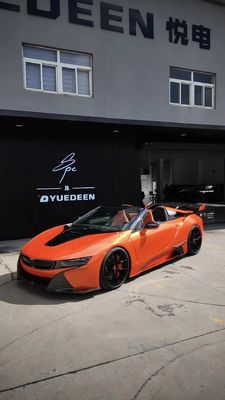 I8 BMW Body Kit Car 2018 - 2019 Spoiler Serat Karbon Bagian Depan Bumper Spoiler Wing