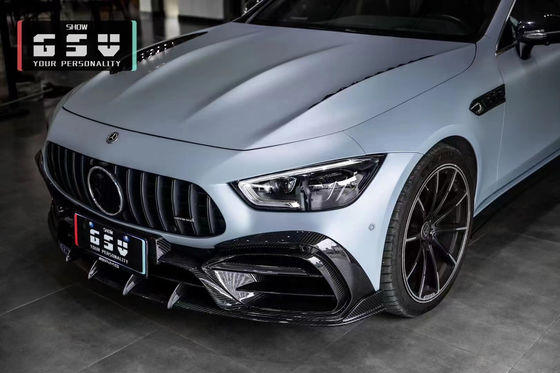Untuk Mercedes AMG GT50 53 63 Carbon Fiber Body Kit AMG GT50 53 63 Upgraded Top Style Carbon Fiber Front Lip Diffuser Spoiler