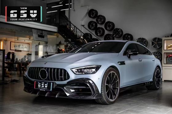Untuk Mercedes AMG GT50 53 63 Carbon Fiber Body Kit AMG GT50 53 63 Upgraded Top Style Carbon Fiber Front Lip Diffuser Spoiler