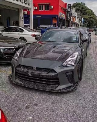 Untuk Nissan GTR R35 Carbon Fiber Body Kit GTR Upgraded Top Style Carbon Fiber Bagian depan dan belakang Bumper Side Skirt Spoilers