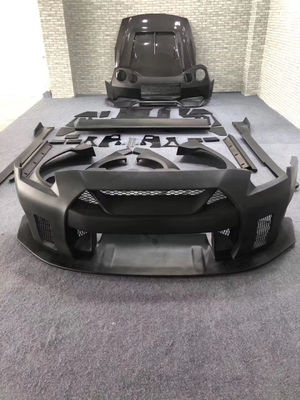 Hot 2022 Products GTR R35wide Bodyki Body Kit untuk Nissan GTR R35 Bagian Depan dan Belakang Bumper Spoiler