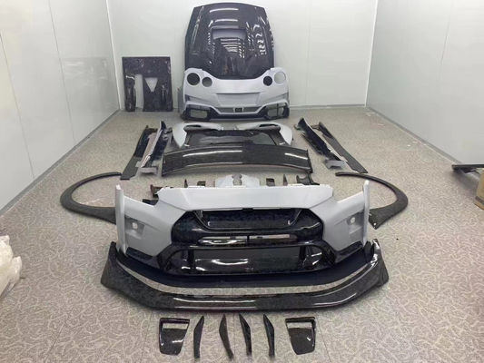 Untuk Nissan GTR Body Kit GTR R35 Meningkatkan VARIS-gaya Carbon Fiber Depan dan Belakang Bumper Spoiler Body Kit