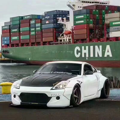 350Z Nissan Body Kit Resin Fiber Bumper Belakang Diffuser Otomatis Bagian Depan Spoiler Side Skirt
