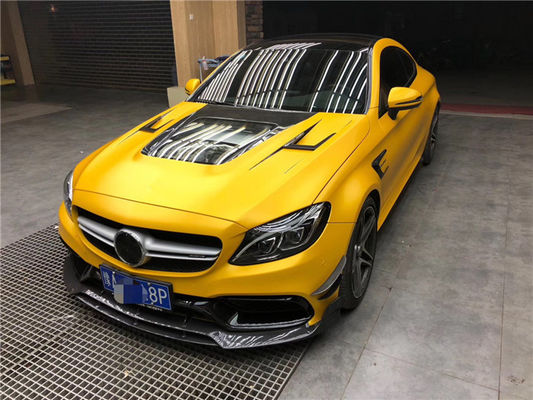 Tutup Serat Karbon untuk Benz C63 Coupe Bahan Serat Karbon C63 Kabut Kabut Kabut Mesin