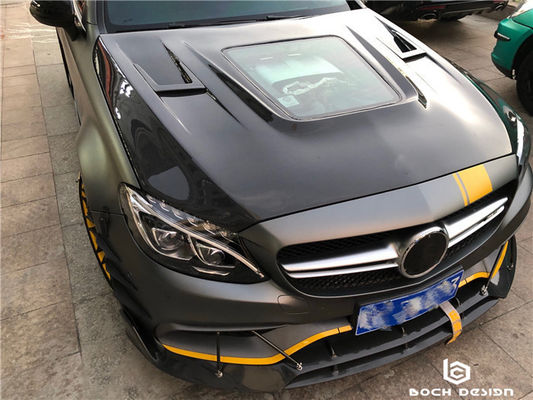 Tutup Serat Karbon untuk Benz C63 Coupe Bahan Serat Karbon C63 Kabut Kabut Kabut Mesin