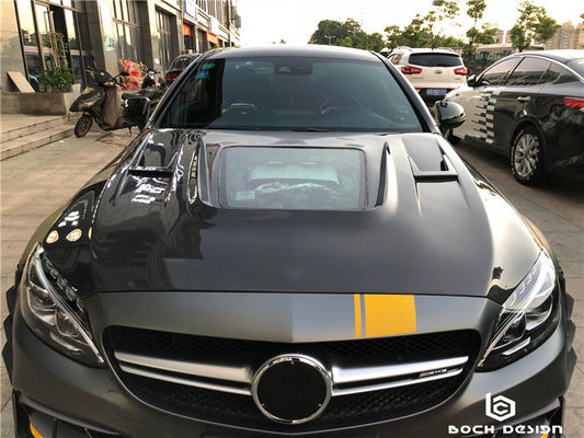 Tutup Serat Karbon untuk Benz C63 Coupe Bahan Serat Karbon C63 Kabut Kabut Kabut Mesin