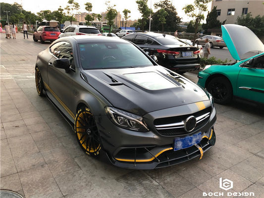 Tutup Serat Karbon untuk Benz C63 Coupe Bahan Serat Karbon C63 Kabut Kabut Kabut Mesin
