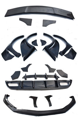 Untuk Mercedes AMG A45 Carbon Fiber Body Kit A45 Upgraded Top Style Front Shovel Diffuser Spoiler Wide-body Kit