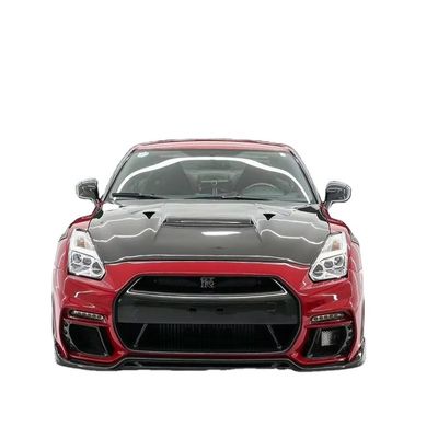 GTR R35 Nissan Body Kit Serat Karbon KP Gaya Bumper Spoiler Bagian Depan Widebody Kit