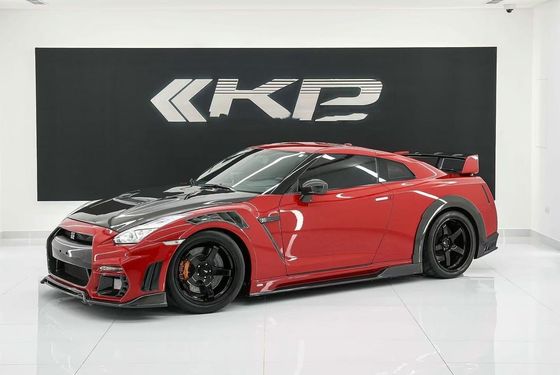 GTR R35 Nissan Body Kit Serat Karbon KP Gaya Bumper Spoiler Bagian Depan Widebody Kit