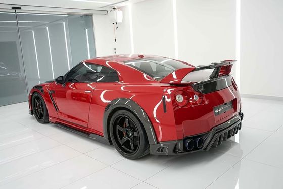GTR R35 Nissan Body Kit Serat Karbon KP Gaya Bumper Spoiler Bagian Depan Widebody Kit