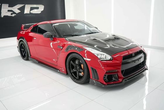 GTR R35 Nissan Body Kit Serat Karbon KP Gaya Bumper Spoiler Bagian Depan Widebody Kit