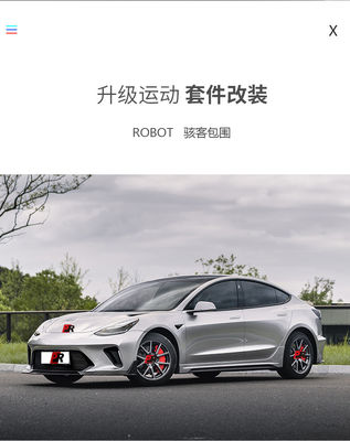 Produk Baru Model 3 Body Kit Model 3 Bumper depan dan belakang 2019-2022 Serat resin