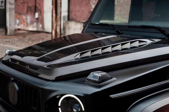Untuk Benz kelas G W464 W463 G500 G550 G63 G350 Carbon Fiber Machine Cover W464 W463 Upgrade Topcar Style Cover