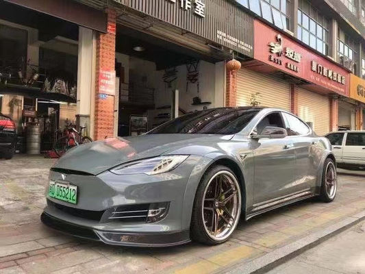 Menjual Model S Fiber Karbon Body Kit untuk Model S Wide Bodyki Fiber Karbon Bagian Depan Sekop Bagian Belakang Diffuser Spoiler