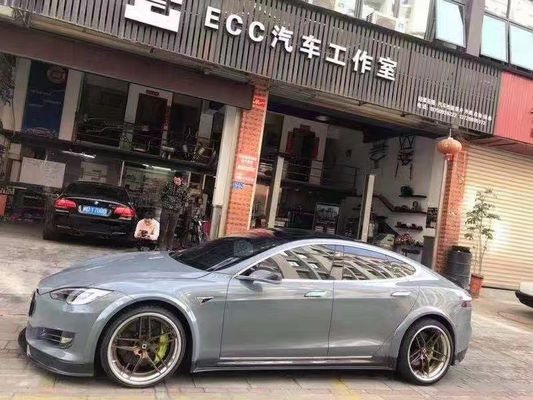 Menjual Model S Fiber Karbon Body Kit untuk Model S Wide Bodyki Fiber Karbon Bagian Depan Sekop Bagian Belakang Diffuser Spoiler