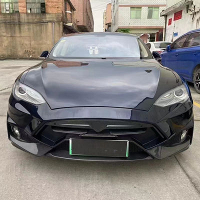 Menjual Model S Body Kit Serat Karbon Depan dan Belakang Bumper Side Skirt Spoiler untuk Tesla Model S