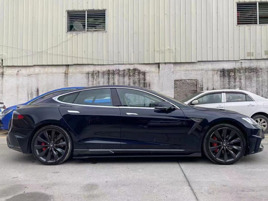 Menjual Model S Body Kit Serat Karbon Depan dan Belakang Bumper Side Skirt Spoiler untuk Tesla Model S