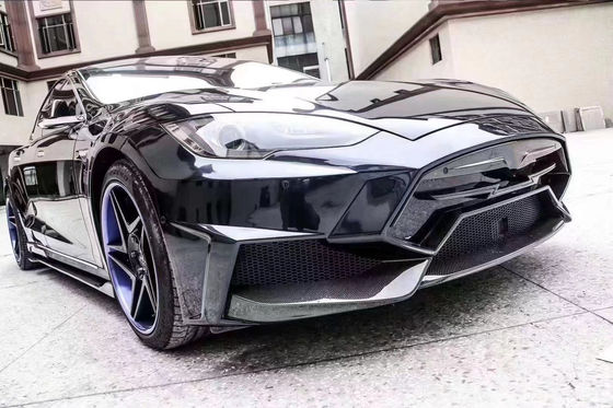 Menjual Model S Body Kit Serat Karbon Depan dan Belakang Bumper Side Skirt Spoiler untuk Tesla Model S